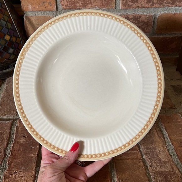 Victorian Pearls by Culinary Arts Set of 2 Large Rim Soup Bowls - Picture 2 of 5